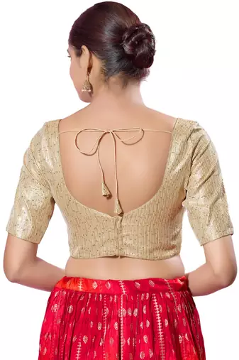 Padded Silk Sweatheart Neck  Blouse