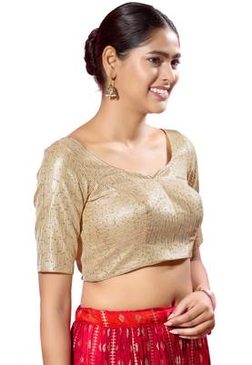 Padded Silk Sweatheart Neck  Blouse 3