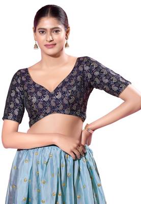 Padded Silk Sweatheart Neck  Blouse 1