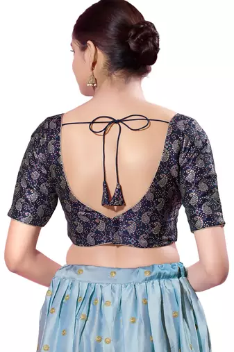 Padded Silk Sweatheart Neck  Blouse