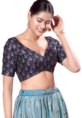 Padded Silk Sweatheart Neck  Blouse 3