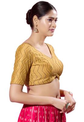 Padded Silk V-Neck  Blouse 3