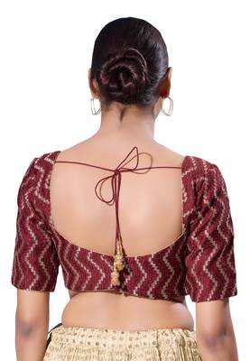 Padded Silk V-Neck  Blouse 2