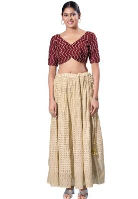 Padded Silk V-Neck  Blouse 4