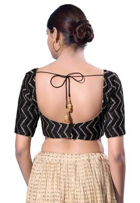 Padded Silk V-Neck  Blouse 2