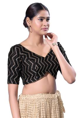 Padded Silk V-Neck  Blouse 3