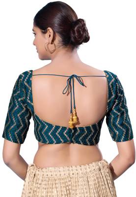 Padded Silk V-Neck  Blouse 2