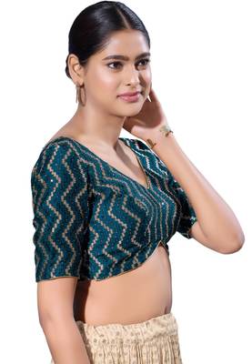 Padded Silk V-Neck  Blouse 3
