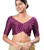 Padded Silk V-Neck  Blouse