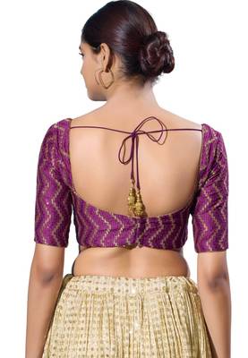 Padded Silk V-Neck  Blouse 2