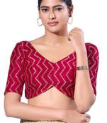 Padded Silk V-Neck  Blouse