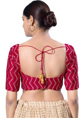 Padded Silk V-Neck  Blouse 2