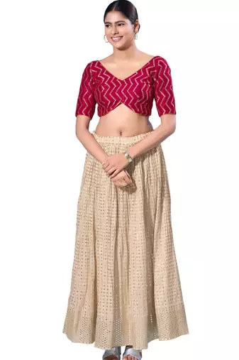 Padded Silk V-Neck  Blouse