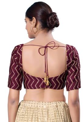 Padded Silk V-Neck  Blouse 2