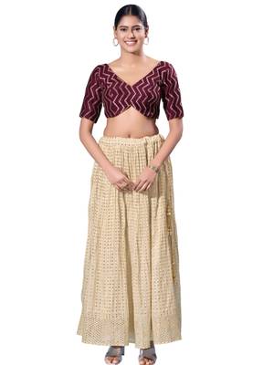 Padded Silk V-Neck  Blouse 4