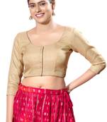 Padded Tissue Round Neck  Blouse