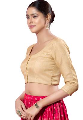 Padded Tissue Round Neck  Blouse 3