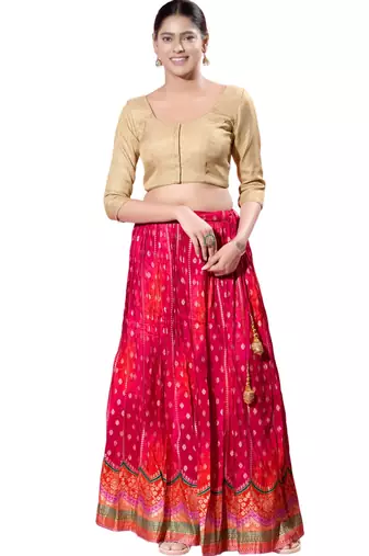 Padded Tissue Round Neck  Blouse