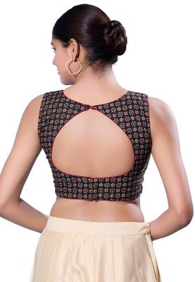Padded Cotton Boat Neck  Blouse 2