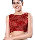 Padded Cotton Boat Neck  Blouse