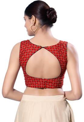 Padded Cotton Boat Neck  Blouse 2
