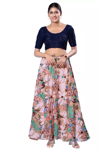 Padded Shimmer Round Neck  Blouse