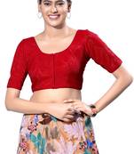 Padded Shimmer Round Neck  Blouse