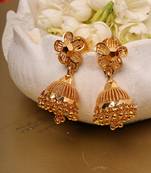 Gold-Plated Flower Shaped Earrings