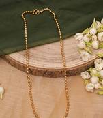 Gold Plateden Necklace with Beads