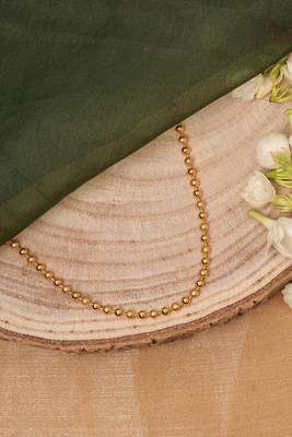 Gold Plateden Necklace with Beads 2