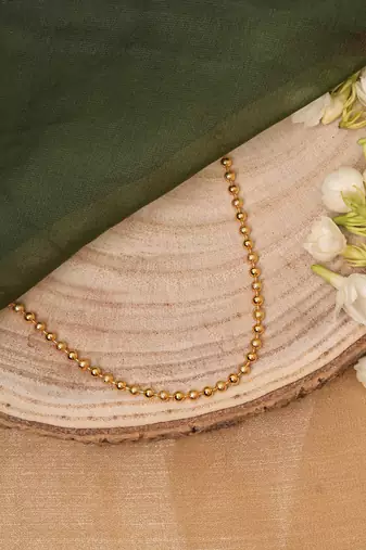 Gold Plateden Necklace with Beads