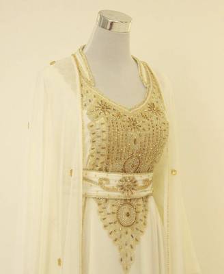 White Reception Kaftan for Women 2