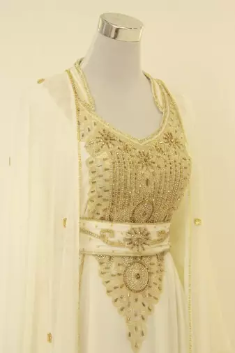 White Reception Kaftan for Women