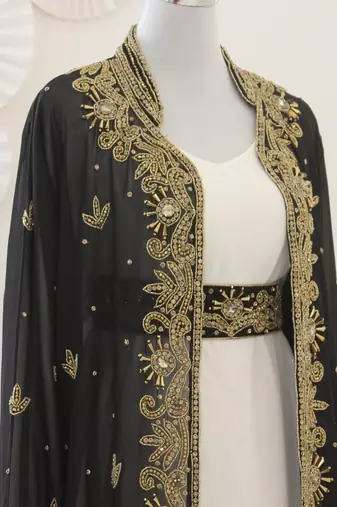 Black and White Reception Kaftan for Women