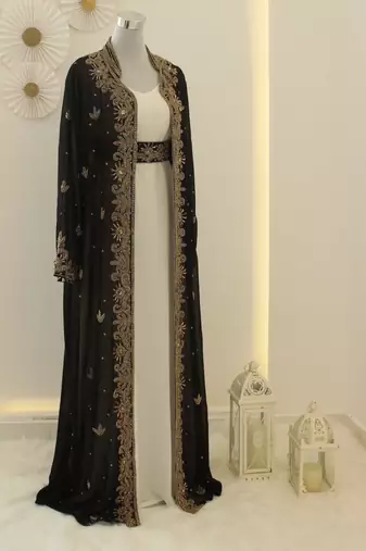 Black and White Reception Kaftan for Women