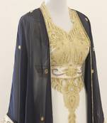 Black & White Handcrafted Zari work Stitched Dress Georgette Kaftan Party Wear Wedding Dresses
