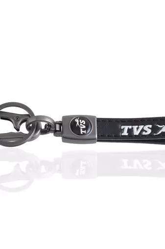 Leather tvs bike scooter fashion keychain