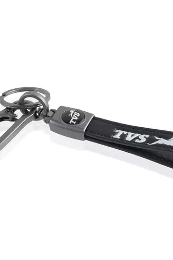 Leather tvs bike scooter fashion keychain