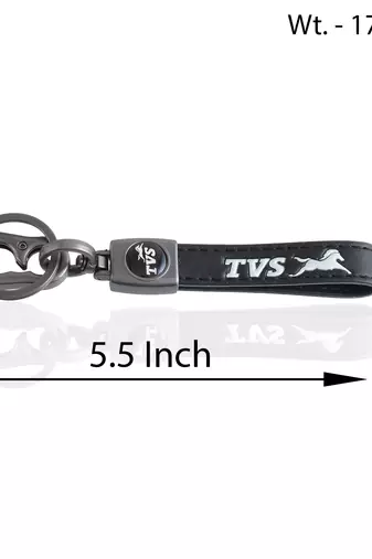 Leather tvs bike scooter fashion keychain