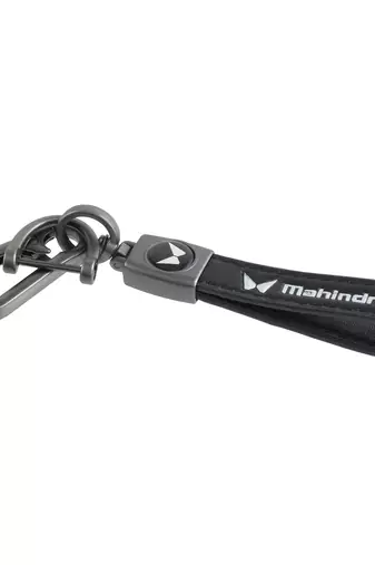 Leather mahindra fashion keychain