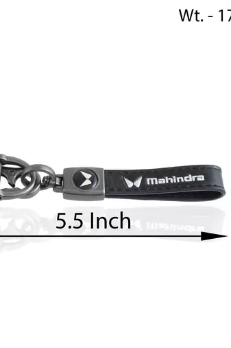 Leather mahindra fashion keychain