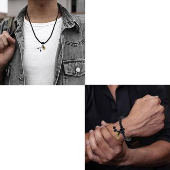 Wooden vastu fengshui lucky coin necklace bracelet combo good luck men women 4