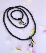 Wooden vastu fengshui lucky coin necklace bracelet combo good luck men women