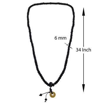Wooden vastu fengshui lucky coin necklace bracelet combo good luck men women 5
