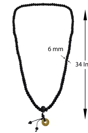 Wooden vastu fengshui lucky coin necklace bracelet combo good luck men women