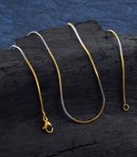 Brass dual gold colour long chain necklace men women