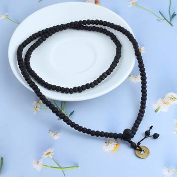 Wooden vastu fengshui lucky coin necklace for good luck 1