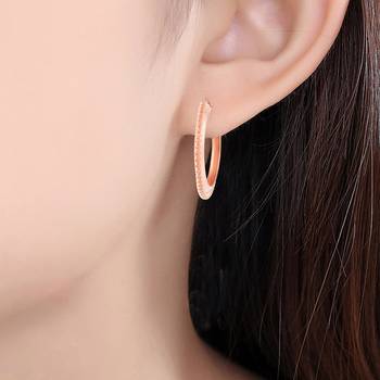 Brass rose gold bali hoop earrings women 5