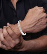 Brass silver alloy 786 muslim islam spiritual free size kada cuff bracelet