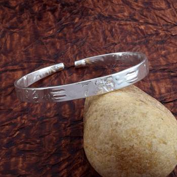 Brass silver alloy 786 muslim islam spiritual free size kada cuff bracelet 5